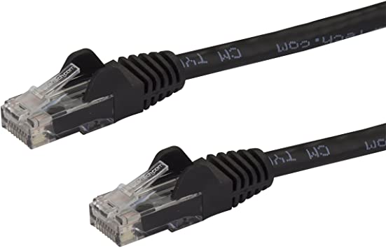 StarTech.com Cat6 Ethernet Cable - 7 ft - Black - Patch Cable - Snagless Cat6 Cable - Short Network Cable - Ethernet Cord - Cat 6 Cable - 7ft (N6PATCH7BK)