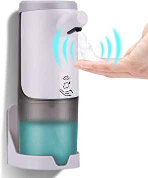 CCJK Automatic Soap Dispenser, 450ml / 12oz USB Rechargeable 3 Speeds Electric Touchless Countertop Foaming Soap Dispenser Soap Pump with Infrared Motion Sensor for Home Kitchen Bathroom Sink