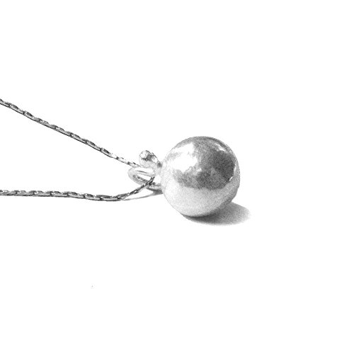 Silver Ball Bead Pendant Necklace Handmade 925 Chain Gifts For Women Geometric Ball Pendant Handmade Jewelry Everyday Necklace Modern Simple Basic Classic Necklace Contemporary Minimalistic