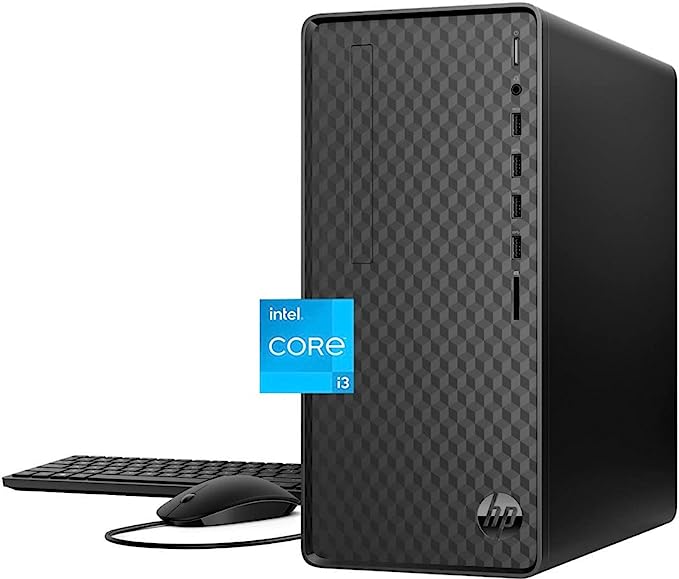 HP 2023 Newest Desktop, 12th Generation Intel Corei3-12100 Processor(4 core, 3.3GHz),8GB DDR4 RAM, 256GB SSD, Intel UHD Graphics 730 Graphics, Wi-Fi, Bluetooth, Windows 11 Home, Bundle with JAWFOAL