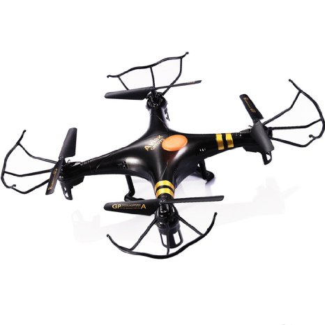 GPTOYS F2 Black Aviax 6-Axis 24GHz Quadcopter Remote Contral Drone with 3D Flip  Cruise Control  Fixed Altitude Shooting  Headless Mode