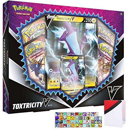 Totem World Toxtricity V Box with a Totem Mini Binder Album - Sword & Shield Pokemon V Gigantamax Series