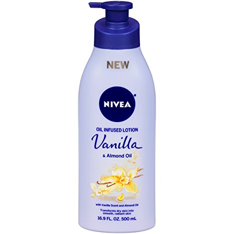 NIVEA Oil Infused Vanilla and Almond Oil Body Lotion, 16.9 Fluid Ounce