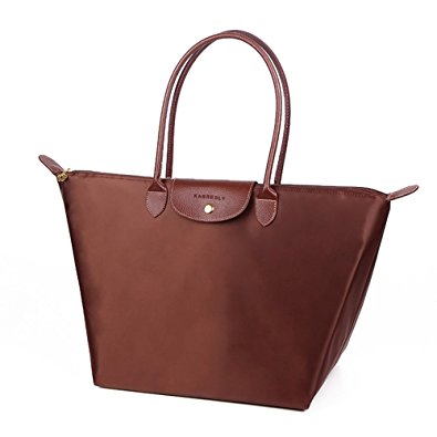 KARRESLY Women Fashion Nylon WaterProof Zipper Bag Dumpling Folding Tote Shoulder Travel Shopping Sport Handbag
