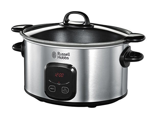 Russell Hobbs Digital Searing Slow Cooker 22750, 6 L - Stainless Steel and Silver