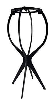 Magic Wig Stand Multi-purpose Use - Travel Friendly Foldable Flexible Plastic (Black)