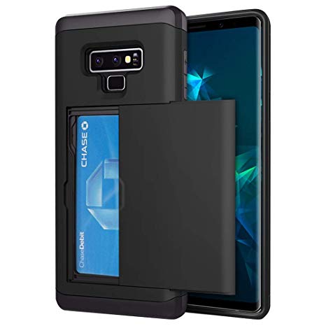 Samsung Galaxy Note 9 Case, Hayder Wallet Credit Card Slot Holder Dual Layer Protective Cover for Note 9