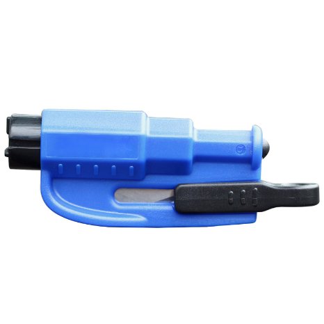 Lightimetunnel™ Car Rescue Escape Tool Keychain Window Glass Breaker and Seat Belt Cutter Emergency Hammer