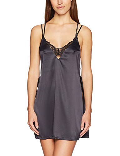 Mae Women's Satin Chemise With Lace