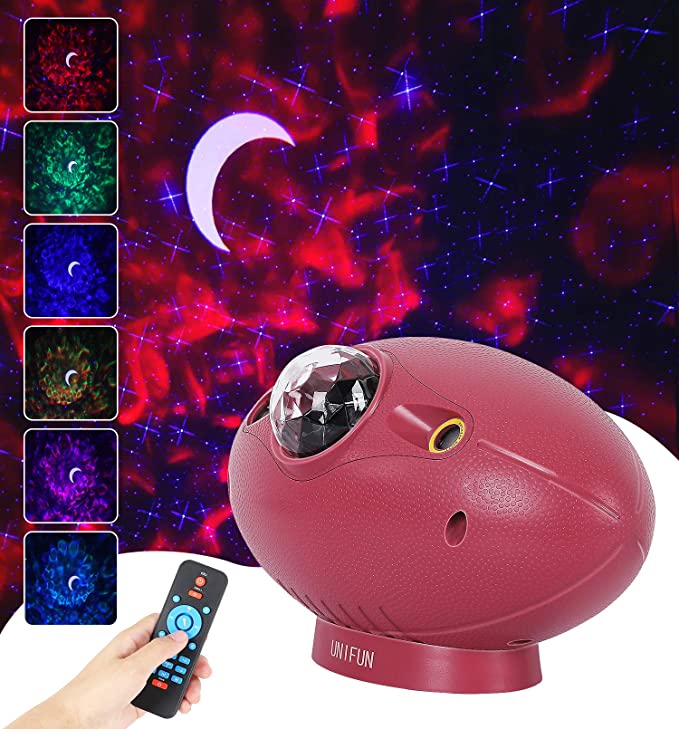 Star Projector Light , UNIFUN Galaxy Projector Light with Bluetooth Music Speaker 4-in-1 LED Nebula Cloud Projector for Kids Adults Bedroom,Home, Theatre,Party and Night Light Ambience. (Blue Star)