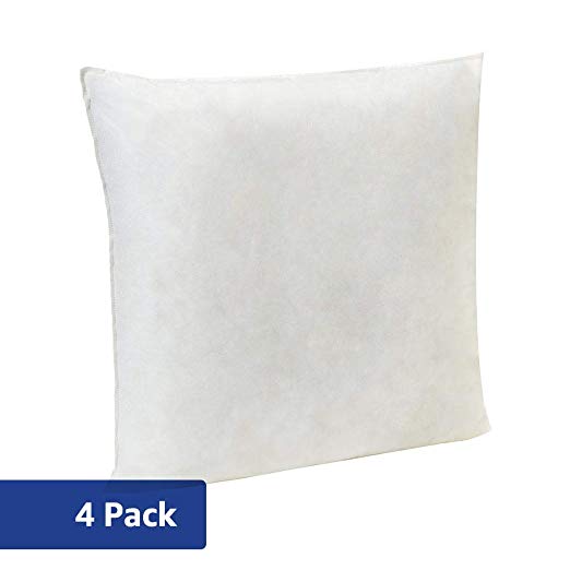 AmazonBasics Pillow Insert - 24-Inch Square, 4-Pack