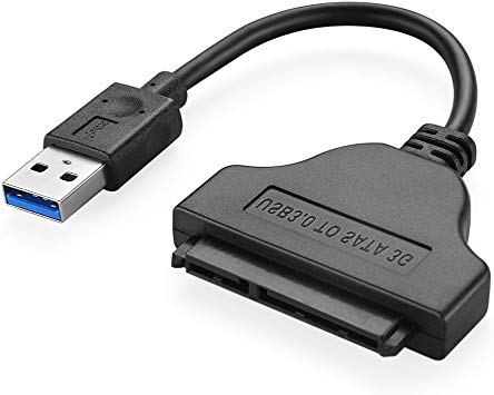 TNP USB 3.0 to SATA Adapter Cable Bridge w/UASP High Speed Data Transfer Protocol Support - SATA 2.5" III II I to USB 3.0 Converter for SSD HDD Solid State Drive/External Hard Drive (6 Inch)