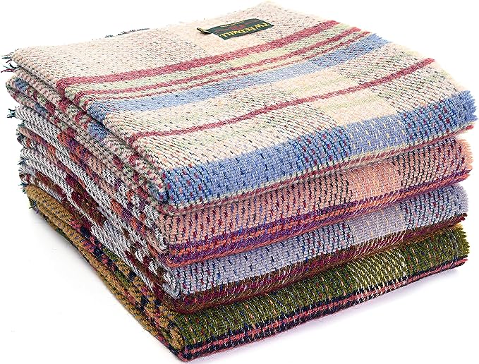 The Present Store Large British Unique Recycled Random All Wool Blanket/Picnic Rug by Tweedmill