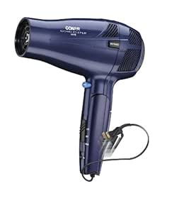 Conair 1875 Watt Ionic Conditioning Cord Keeper Styler/Hair Dryer with Folding Handle, Blue