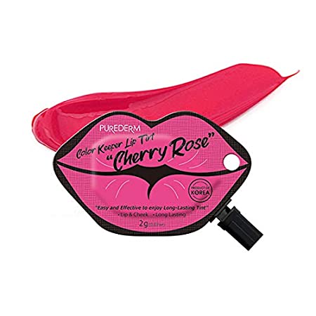 PUREDERM Color Keeper Lip Tint/Lip color tin/Lip stick/Lip tint (CHERRY ROSE)