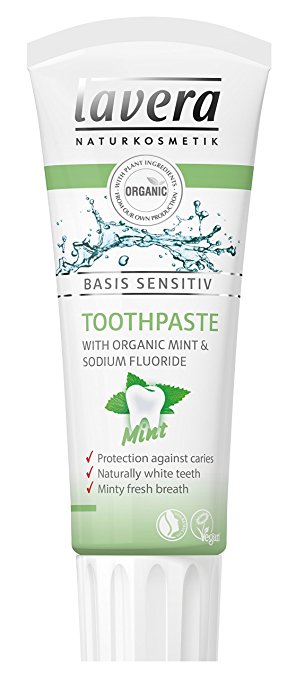 Lavera Organic Toothpaste, Natural Whitening and Antiplaque - Minty Fresh (75ml/2.5oz)