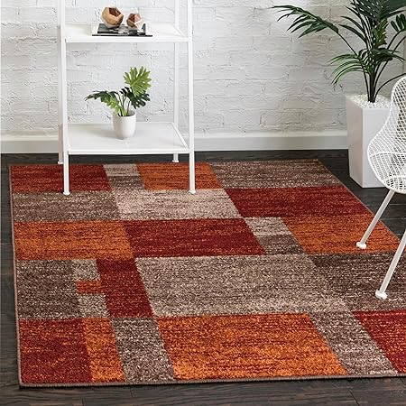 Unique Loom Autumn Collection Area Rug - Providence (5' 1" Square, Multi/ Beige)