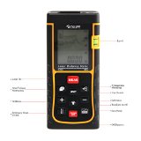 Tacklife 80m 262 Feet Portable Laser Distance Measurer with Distance and Angle Measurement  Area and Volume Calculation Range Finder with Mininft  Tape Measure 005 to 80m80M