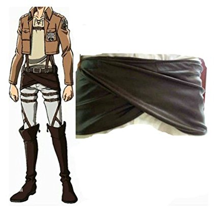 Cosplay Attack on Titan Shingeki no Kyojin Leather Skirt Hookshot Costume