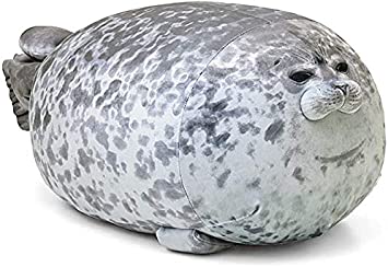 ETAOLINE Chubby Blob Seal Pillow Cute Seal Plush Toy Cotton Stuffed Animals (Small)