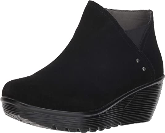 Skechers Women's Parallel-Ditto-Asymmetrical Collar Suede Bootie Ankle