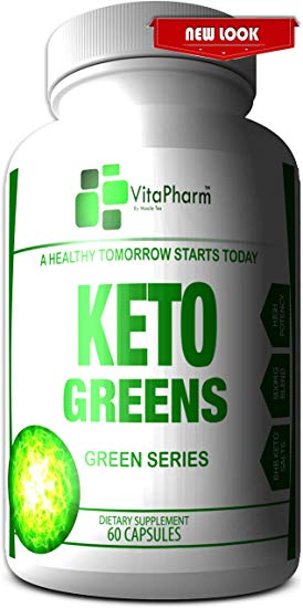 Keto Greens by VitaPharm Nutrition | 800mg Keto BHB Supplement for Women and Men. Fast Acting Ketosis. Diet Carb Blocker. Diet Supplement Pills | Extra Strength Ketogenic Accelerator