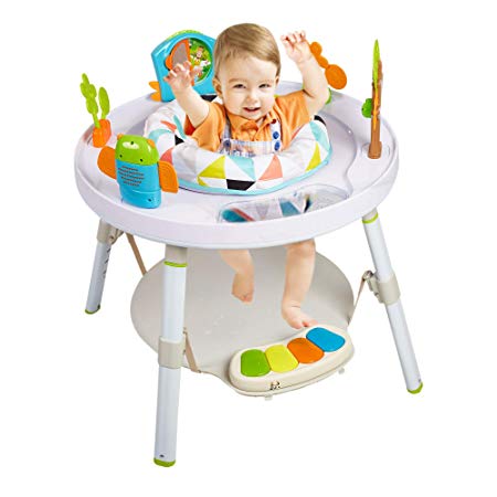 Dporticus Baby 3-Stage Jump Entertainers Activity Center Playful Multi-Function Jump&Rocking Chair with Toys and Music