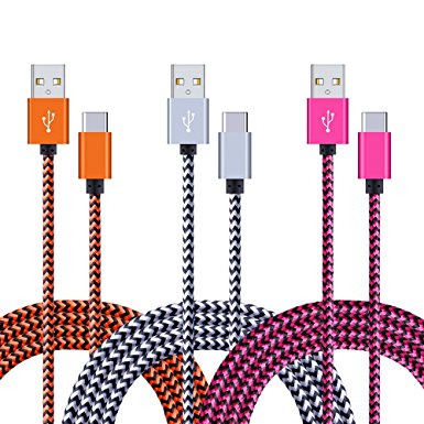 USB C Cable, USB Type C Cable NonoUV Nylon Braided Cord USB Type A to C Fast Charger for Samsung Galaxy Note 8 S8 / S8 Plus, LG V30 V20 G6 G5, Google Pixel, Moto Z2 Play, New Macbook