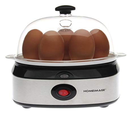HOMEIMAGE Electric 7 Egg Boiler/Cooker with Stainless Steel Body - HI-702