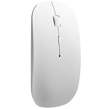 Tonor Portable Ultra Slim Bluetooth 3.0 Wireless Optical Mouse 800/1200/1600 DPI, White
