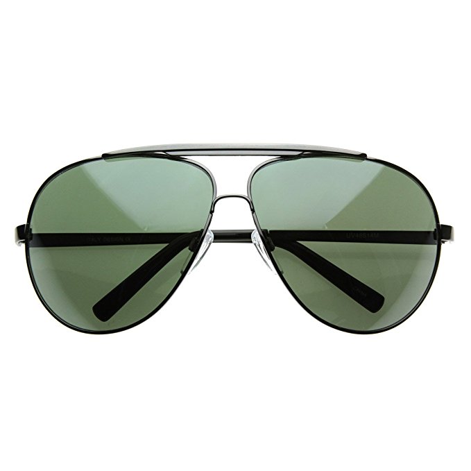 zeroUV - 70's Big Frame Oversized Aviator Sunglasses for Men and Women 70mm