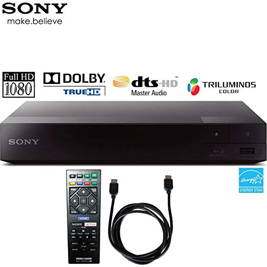 Sony BDP-S1700 Streaming Blu-ray Disc Player with 6ft High Speed HDMI Cable