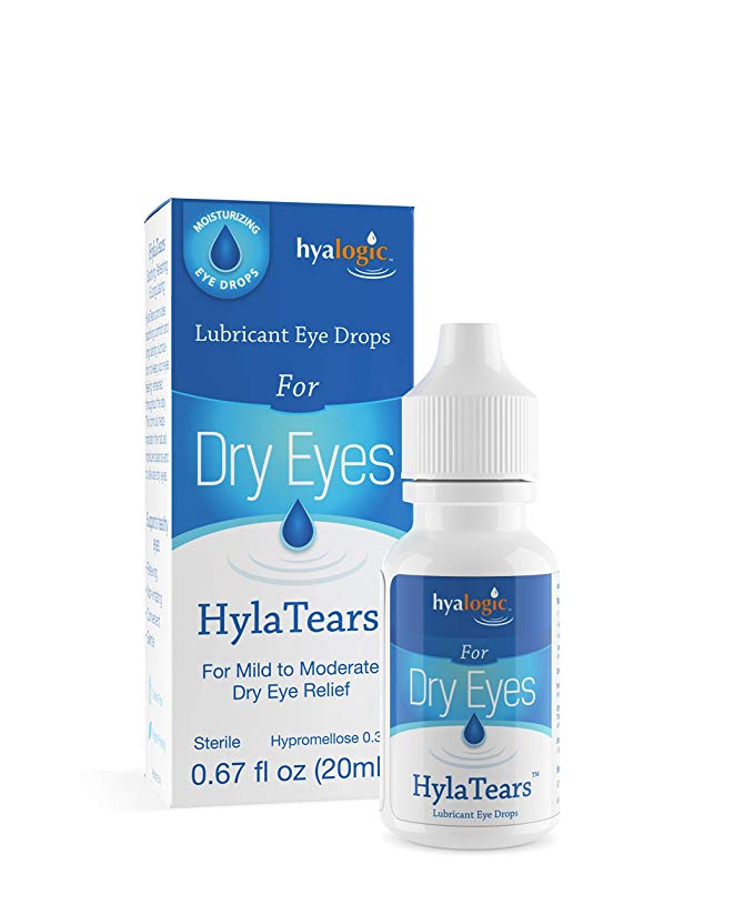 Hyalogic HylaTears | Lubricating Hyaluronic Acid Dry Eye Relief Lubricant Eye Drops, Extra Moisturizing Multi-Symptom and Easy to use (20mL) .67 fl. oz.