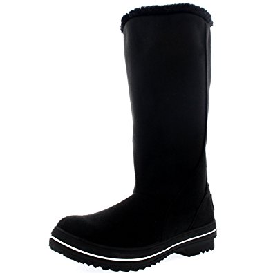 Polar Products Womens Original Tall Suede Rubber Sole Winter Snow Rain Boots