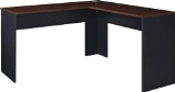Altra Furniture The Works Contemporary L-Shaped Desk Cherry and Slate Gray