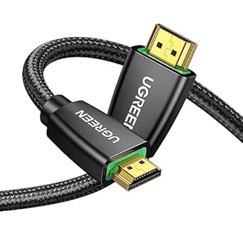 UGREEN Cable HDMI 4K 60Hz UHD Cable HDMI 2.0 Alta Velocidad 18Gbps 4K@60Hz con Ethernet 3D HDR ARC Dolby Vision Compatible con PS5 PS4 Xbox Barra de Sonido Blu-Ray TV Nylon Trenzado, 3M