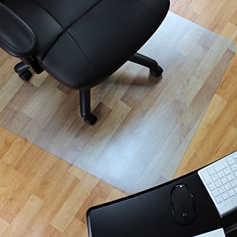 Marvelux Vinyl (PVC) Office Chair Mat for Hardwood Floors 48" x 51" | Transparent Hard Floor Protector, Rectangular | Multiple Sizes