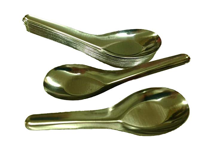 Stainless Chinese Soup Spoons, 12 pc #ISO9001