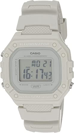 Casio Illuminator Alarm Chronograph Digital Sport Watch (Model W218HC-8A2V) (Light Gray)