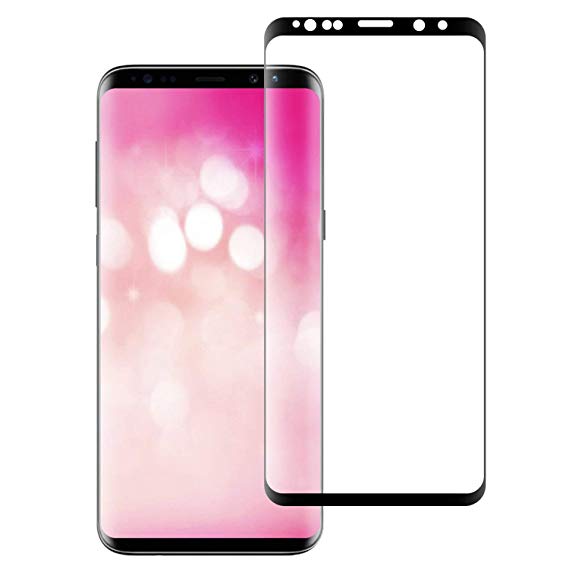 Androw Galaxy S9 Glass Screen Protector[Full Adhesive][Case Friendly], 3D Full Screen Coverage 9H Glass Galaxy S9 Tempered Glass Screen Protectors for Samsung Galaxy S9