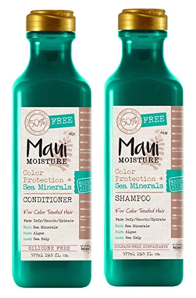 Maui Moisture Color Protection & Sea Mineral Oil Shampoo & Conditioner Set 19.5 Ounce