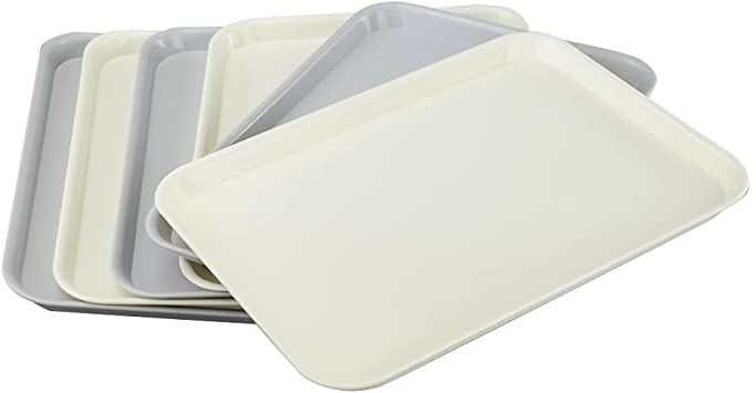 Ponpong Large Serving Trays, Plastic Food Trays, 6 Packs