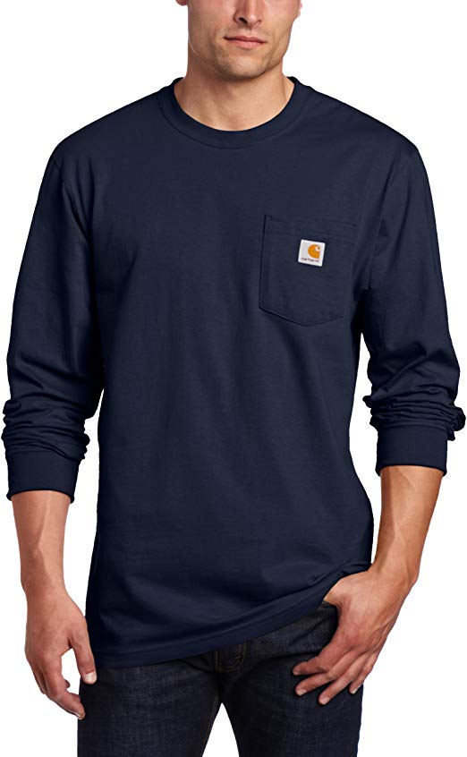 Carhartt Men's Workwear Jersey Pocket Long-Sleeve Shirt K126 (Regular and Big & Tall Sizes)