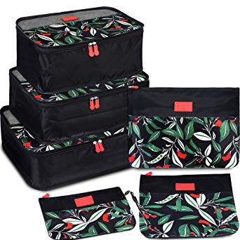 Packing Cubes 7 Set Lightweight Travel Luggage Organizers with Laundry Bag or Toiletry Bag