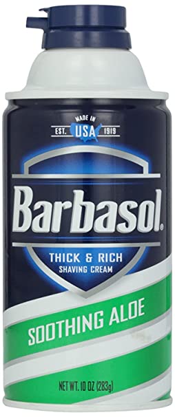Barbasol Thick and Rich Shaving Cream 10oz (Soothing Aloe, 10 Ounce (Pack of 2))