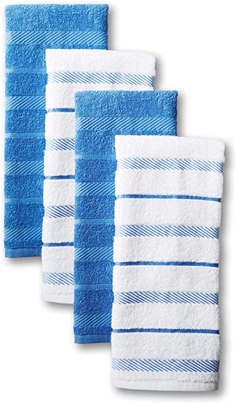 KitchenAid Asteroid Kitchen Towel Set, Set of 4, Cornflower