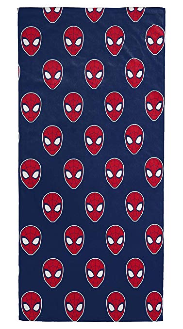 Jay Franco Marvel Spiderman Kids Bath/Pool/Beach Towel and Drawstring Backpack Set - Super Soft & Absorbent Fade Resistant Cotton Towel, Measures 28" x 58" (Official Marvel Product)