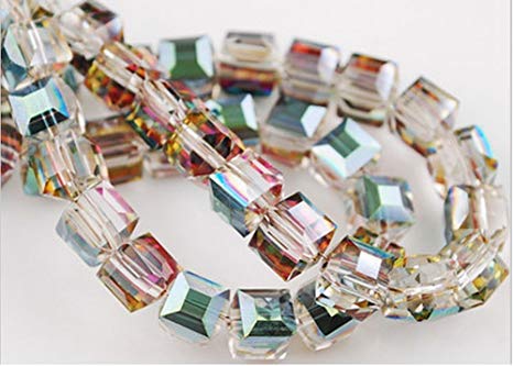 HYBEADS 50PCS Austria #5601 6mm crystal cube beads (72-84-6)