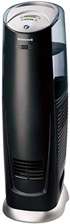 Honeywell HEV312C Cool Moisture Tower Humidifier, Black, with Electronic Controls, Easy to Fill & Clean Water Tank, Sleek & Space Saving Design