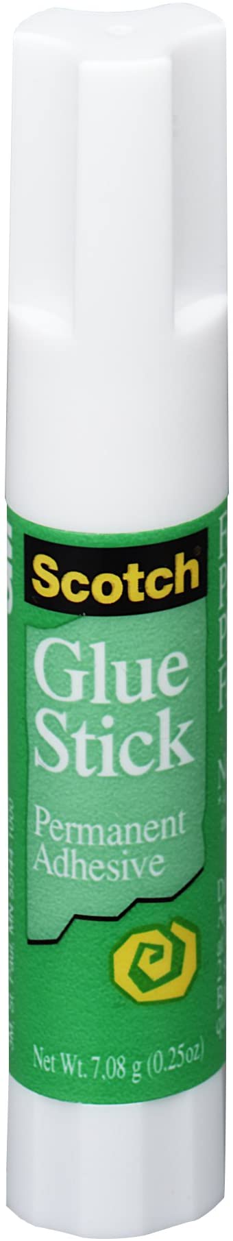 Scotch Permanent Adhesive Glue Stick, 7g Stick, 1-Pack, White [OB]